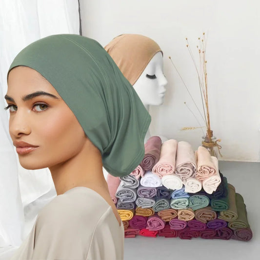 Bamboo Jersey Hijab Inner Cap – 55 Colors