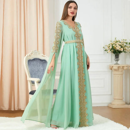 Light Luxury Chiffon Embroidered Abaya