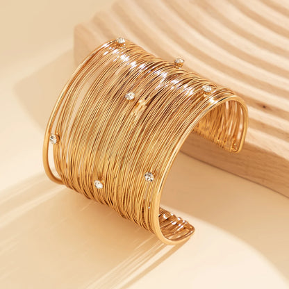 Multilayer Metal Wire Cuff Bracelet