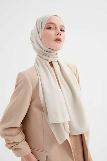 Elegance Chiffon Hijab Set - Shades of Brown