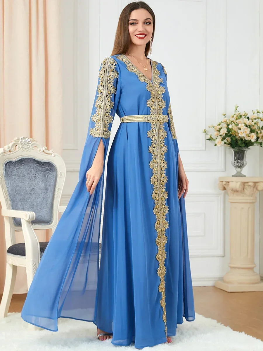 Light Luxury Chiffon Embroidered Abaya