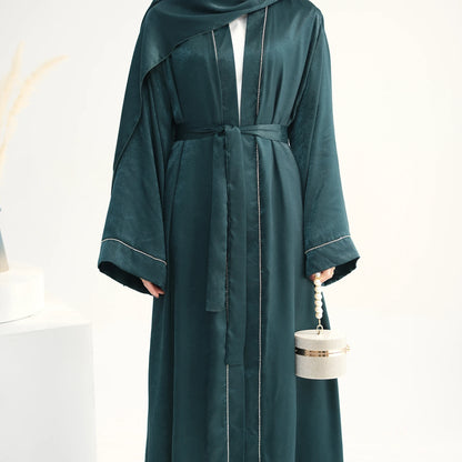 Luxury Open Abaya with Diamond Details