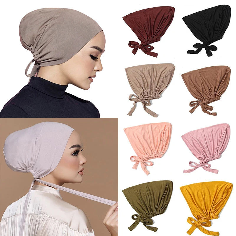 Turban intérieur en modal doux pour hijab