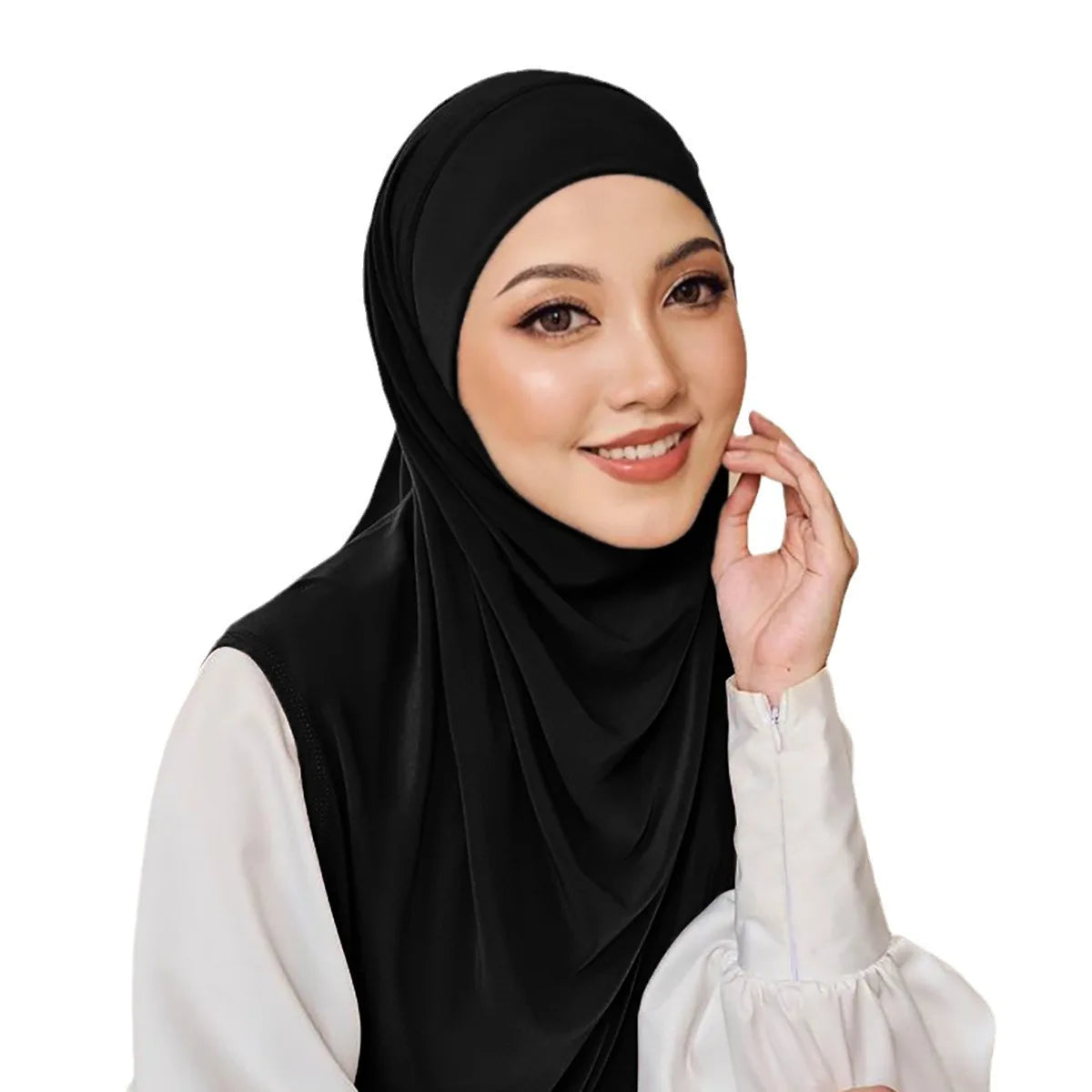 Breathable Ironless Instant Hijab with Face Mask