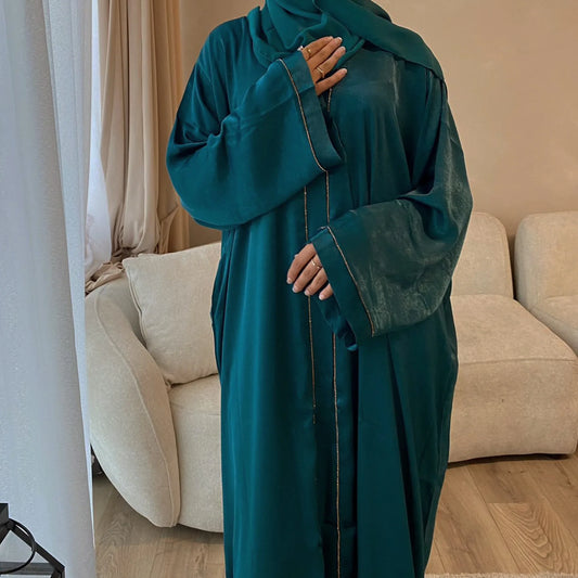 Luxury Open Abaya with Diamond Details