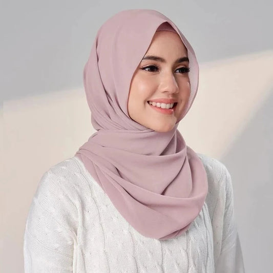 Elegant Instant Hijab with Cap – Chiffon Jersey Headscarf