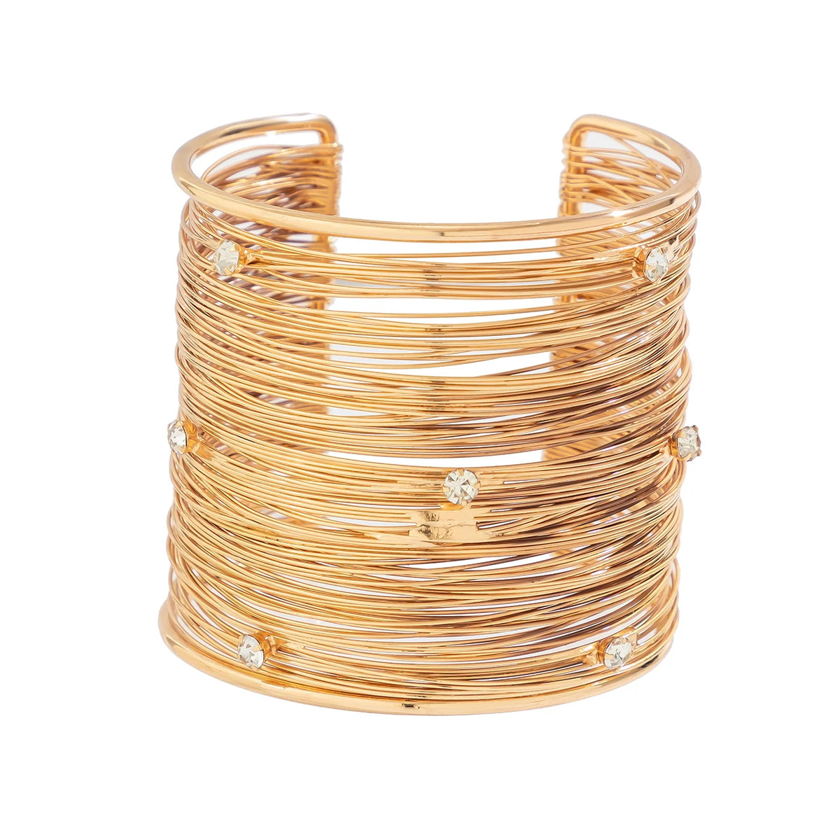 Multilayer Metal Wire Cuff Bracelet